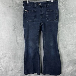 Diesel Fluzi Wide Leg Jeans Damen blau Stretch Denim 28x32 (28x25)*gesäumt - Bild 1 von 17