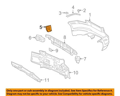 CHRYSLER OEM 04-08 Crossfire Rear Bumper Bumper Components-Guide 5098276AA Foto 1 de 2