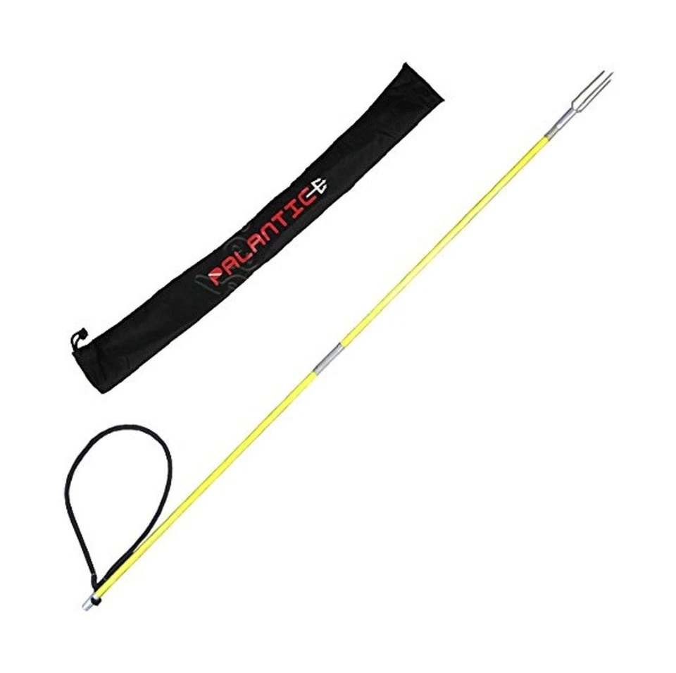 Fiberglass 4.5' Travel 2pc Spearfishing Pole Spear Lionfish Barb Tip Bag Fishing