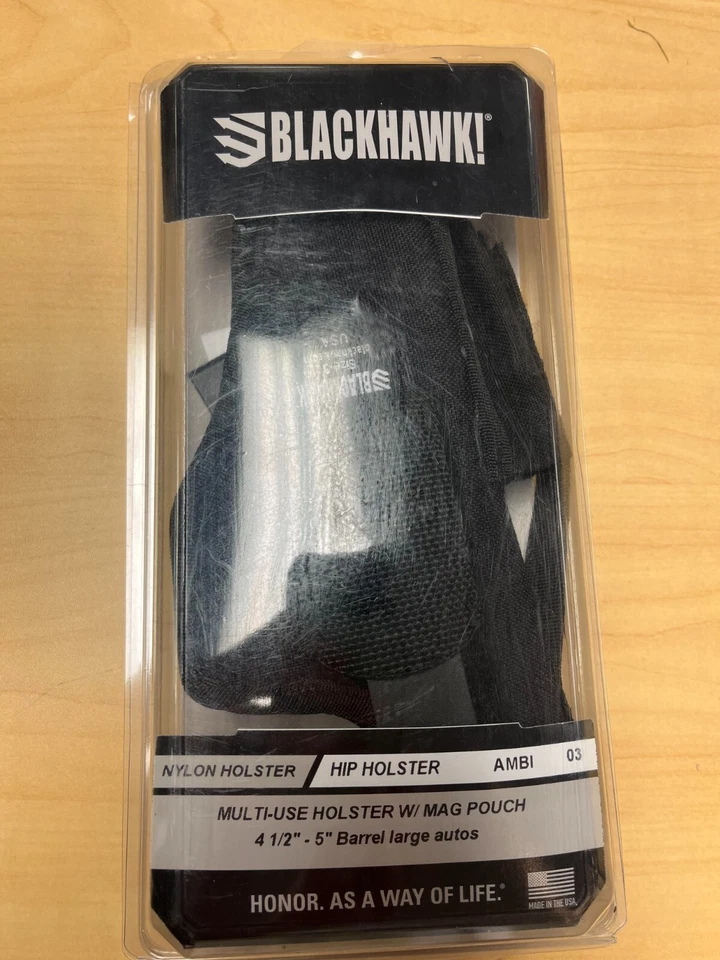 Blackhawk Hip Holster Ambi 4.5-5” Barrels W/Mag Pouch  BLK - Image 1 of 1