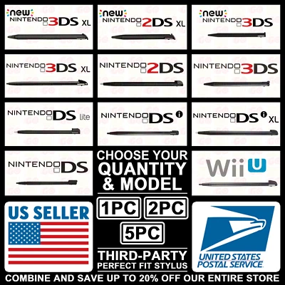 Replacement Stylus For Nintendo NEW/3DS/2DS/DSi/XL/DS Lite/LL/Wii U Plastic Pen