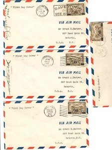 CANADA C3 FDC 1932 HALIFAX NS, MEDICINE HAT ALTA, LETHBRIDGE, EDMONTON AAMC 3207 - Picture 1 of 3