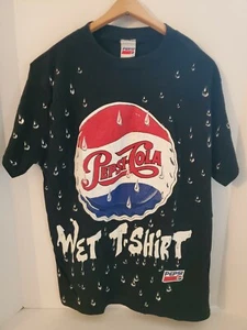 Camiseta De Colección Años 90 Pepsi Pepsi-Cola Mojada Camisa Estampada por Todas Partes Talla M Rara Med - Imagen 1 de 5