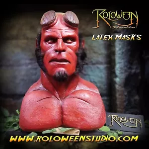Hellboy Ron Perlman latex mask deluxe Red Demon / Anung-un-rama / Halloween - Picture 1 of 6