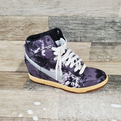 Nike Dunk Sky High Print Womens Shoes Sz 7 Athletic Lace-Up Sneakers - Image 1 of 4