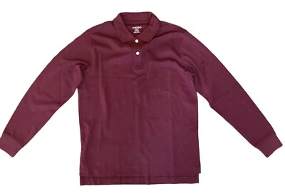 Camisa Polo Lands End Mujer Borgoña Manga Larga Mediana M 100% Algodón Informal Wea Foto 1 de 4