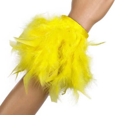 Feather Bracelet Sleeves Nail Hand Photo Plush Wrist Cuff Cosplay Costume 1 Pair - Image 1 of 4