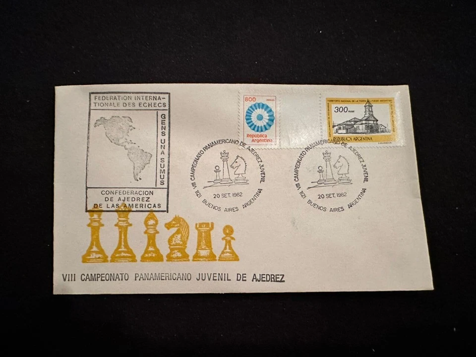 CM) 1982. ARGENTINA. OLD CHAPEL.FDC. CHESS CONFEDERATION OF THE AMERICAS. XF - Image 1 of 1