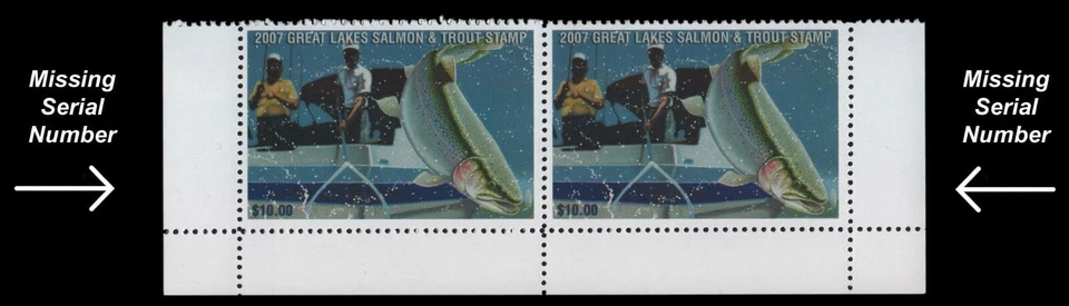 Wisconsin Errors and Varieties — WIGL26v1 2007 Great Lakes Salmon & Trout - Image 1 of 1
