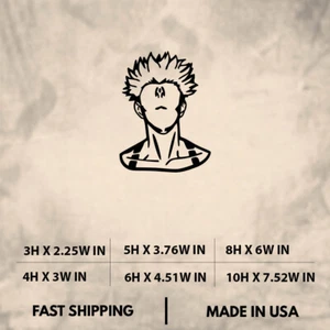 Sukuna|Itadori|Anime|silhouette|Vinyl Sticker|Decal for Window|Laptop|Car - Picture 1 of 7