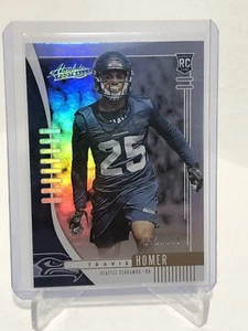 Travis Homer #d Rookie!!! 52/199. Seattle Seahawks!!! 2019 Absolute Football - Picture 1 of 3