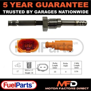 FuelParts Front Exhaust Gas Temperature Sensor Fits VW Amarok Seat Ibiza - Picture 1 of 2