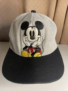 Disney Mickey Mouse SnapBack Hat Adjustable Baseball Cap Heather Gray Nice Hat ! - Picture 1 of 6