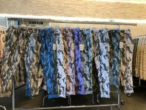 LADIES ITALIAN STRETCH CAMOUFLAGE ARMY PRINT TROUSERS MAGIC JOGGERS - Picture 1 of 18