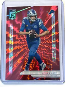 Jared Goff 2024 Panini Donruss Elite Aspirations Red Shimmer Card #15 - Picture 1 of 2