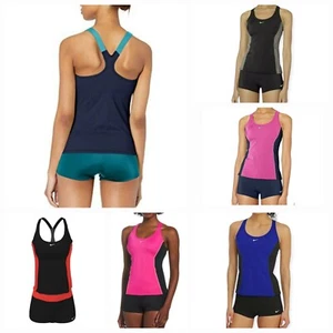 NIKE Women's Color Surge Powerback Tankini Swimsuit Set SELECT SIZE & COLOR NEW - Picture 1 of 58
