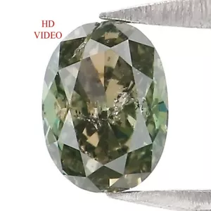 0.46 Ct Natural Loose Oval Shape Diamond 5.30 MM Green Color Oval Diamond NQ2127 - Picture 1 of 8