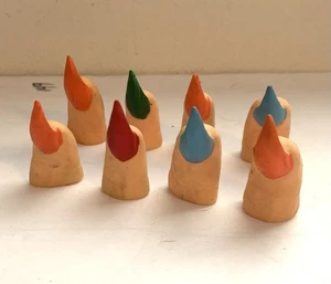 8 puntas de dedo de bruja de goma vintage - Imagen 1 de 4