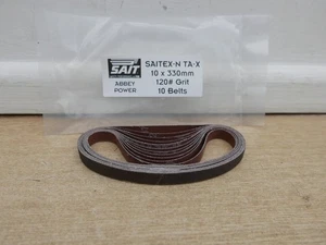 Cintas de lijado de alta resistencia SAIT 10mm x 330mm 120g Milwaukee Makita Metabo x 10 - Imagen 1 de 1