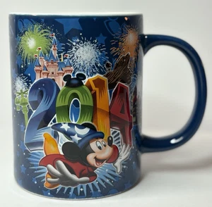 Disney Parks 3D Ceramic Coffee Mug Disneyland Hong Kong 2014 Wizard Mickey Blue - Picture 1 of 8