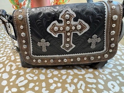 American West真皮西部/波西米亚斜挎包。 — 第 1/4 张图片