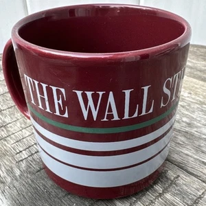 Tazza vintage Wall Street Journal made in England righe grigie bordeaux anni 80 90 - Foto 1 di 5