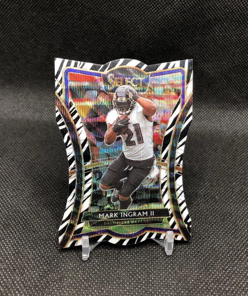 2019 Select Mark Ingram II ZEBRA PRIZM PREMIER LEVEL Die-Cut SSP CASE HIT 159 🦓 - Image 1 of 4