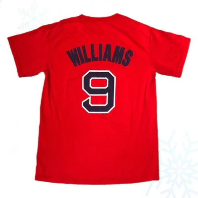 Camiseta deportiva de béisbol MLB Boston Red Sox Ted Williams majestuosa roja mediana Foto 1 de 4