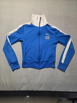 PUMA Niños Talla XS Azul Cremallera Completa Atlética Chaqueta de Pista Cuello Simulado Cómoda Camisa Informal Foto 1 de 4