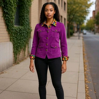 ANDREA BECKER BLAZER ПОДЕРЖАННЫЕ ЖЕНЩИНЫ РАЗМЕР 8 БОРДОВЫЙ  - Изображение 1 из 4