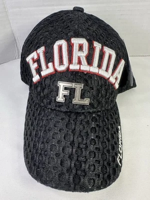 University Of Florida Gators Hat Black Mesh Cap Adjustable Strapback Metal FL - Image 1 of 4