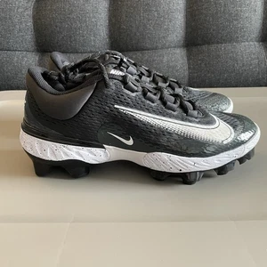 Nike Alpha Huarache Elite 4 Men’s Sz 10.5 Baseball Cleat Black/White FD6221-003 - Picture 1 of 6