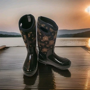 Bogs Womens Classic Watercolor Tall Boots Camo Floral Flowers Size 9 Waterproof - Picture 1 of 15