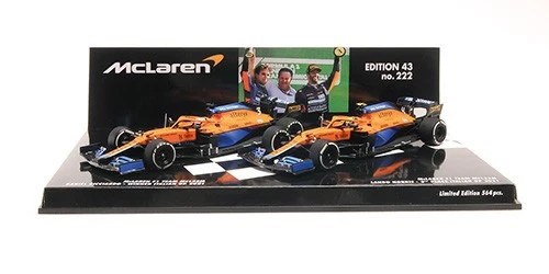 MINICHAMPS 532210304 1/43 2-CAR Set Mclaren MCL35M 1-2 Finire Italiano Gp 2021