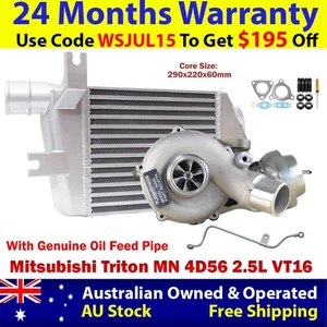Upgrade Billet Turbo+Intercooler+Oil Feed Pipe For Mitsubishi Triton MN 2.5L - Picture 1 of 15