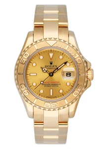 Rolex Yacht Master 69628 Champagner Zifferblatt 18K Gelbgold Damenuhr - Bild 1 von 8