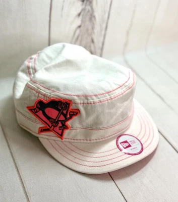 NUEVO CON ETIQUETAS NHL Pittsburgh Penguins New Era Neón Coral Rosa Gorra Ajustable LEER Foto 1 de 4