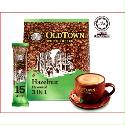 4 X Old Town 3 en 1 Instantáneo Avellana Blanco Café 15 Palitos x 38g + ENVÍO GRATUITO Foto 1 de 4