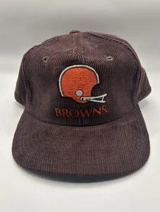 VINTAGE 1980s NFL STARTER EASTPORT CLEVELAND BROWNS EMBROIDERED CORDUROY HAT! - Picture 1 of 11