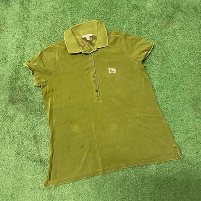 Vintage 90s Burberry Green Women’s Polo T Shirt- Size : XL - Image 1 of 4