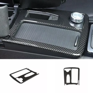 2008~2014 Cover Trim ABS Carbon Fiber For Benz C~Class W204 Gear Shift Box Panel - Picture 1 of 10