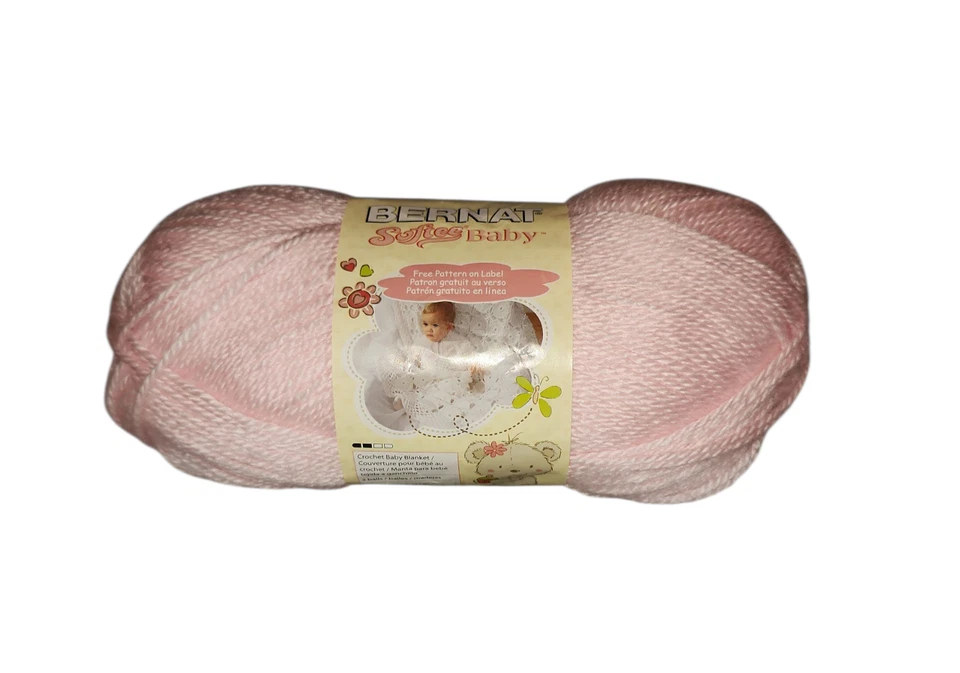 Hilo para bebé Bernat Softee rosa 100 % acrílico 5 oz. 362yd/331m Rose 02001--1 madeja Foto 1 de 1