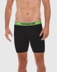 Mens Tradie 2 Pack Sizes S-6XL Bamboo No Chafe Long Leg Boxer Shorts Trunk – 4SK - Picture 1 of 5