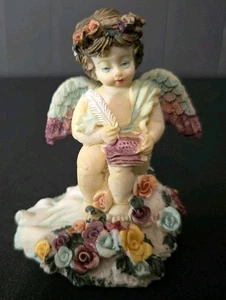 2,75"- "I Believe In Angels" Figur mit Blumen Statue Deko - Bild 1 von 6