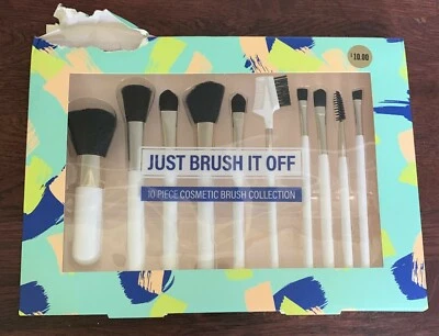  Tri-Coastal Design 10 peças coleção de pincéis cosméticos basta escová-lo -NOVO RASGADO - Imagem 1 de 2