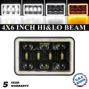 4x6"INCH LED Headlight DRL Projector Sealed For Kenworth Peterbilt 357 379 378 - Picture 1 of 12
