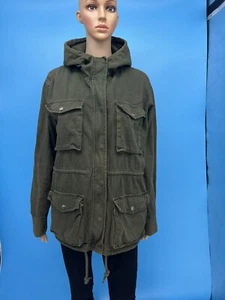 URBAN OUTFITTERS Women's Olive Cotton Cargo Army Military Jacket Size: S - Picture 1 of 8