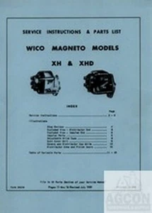 Wico Magneto Service Ins. Manuale elenco ricambi XH e XHD - Foto 1 di 1