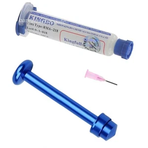KINGBO RMA-218 Soldering Flux Solder Liquid 10cc BGA Reball with Aluminum Piston