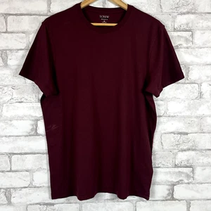 J.CREW NWD 100% Cotton Men's Slim Broken-in Red Short-Sleeve Shirt MEDIUM AG008 - Picture 1 of 8